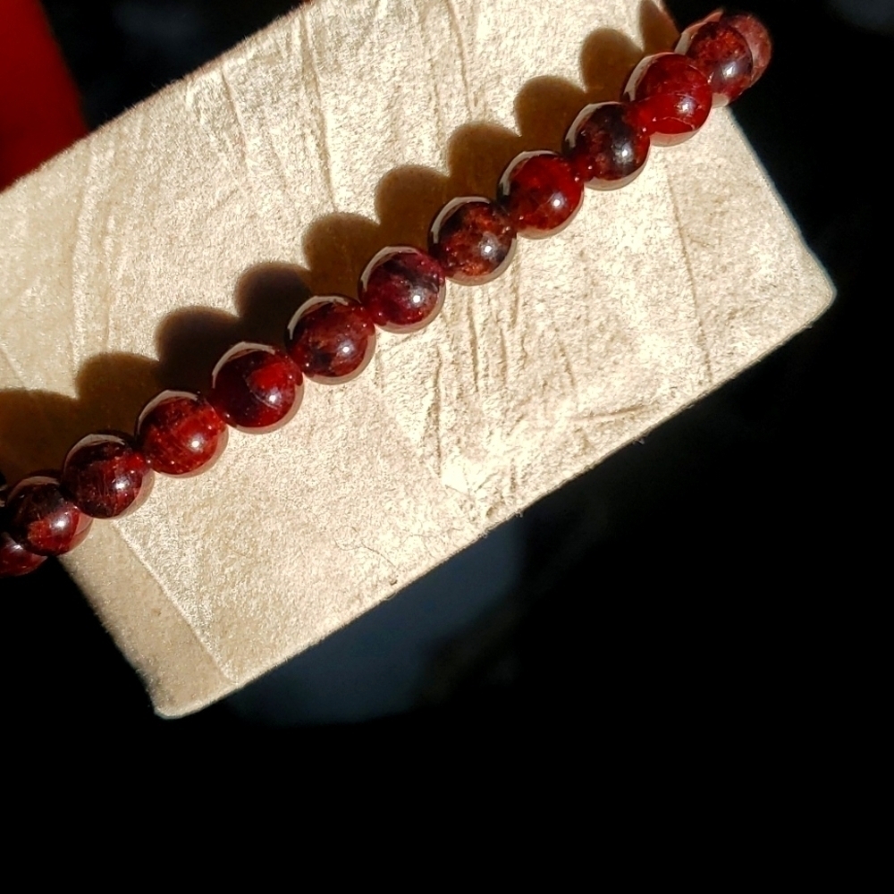 Red Garnet Bolo Bracelet in Sterling Silver - Picture 2 of 6